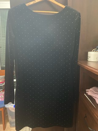 Vestido Fiesta Negro Stradivarius XL