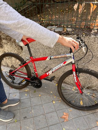 Bicicleta Maverick Topsport Roja y Plata