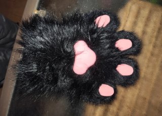 2 Guantes y 2 zapatos de pelo de cosplay animal