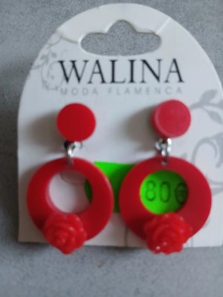 Pendientes Flor Rojos Walina