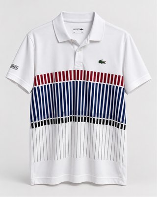 Polo Lacoste Sport Blanco Estampado