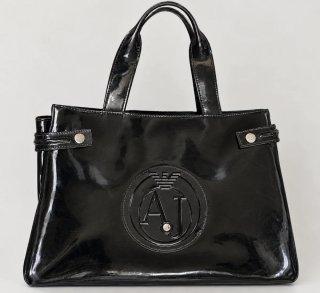 Bolso Armani Jeans Negro Brillante