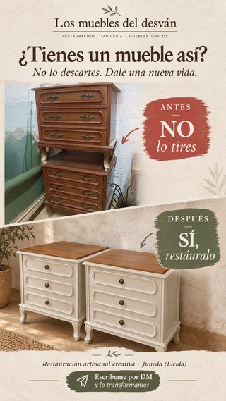 Tauletes de nit restaurades per encàrrec