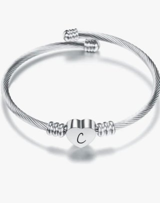 Pulsera de plata con corazón. POCAS UNIDADES