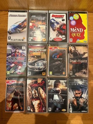 Lote 12 Videojuegos PSP: Acción, Carreras, Deporte