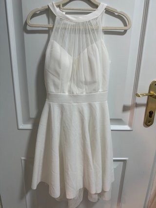 Vestido de fiesta corto blanco