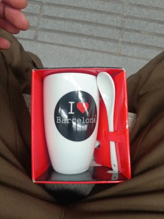 Taza "I Love Barcelona" con Cuchara