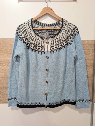 Cárdigan Nórdico Azul Talla L
