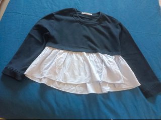 Jersey con detalle de camisa