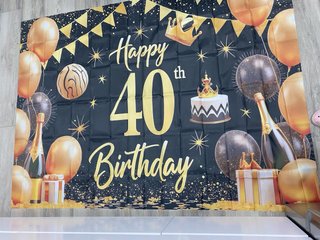 Pancarta 40 cumpleaños
