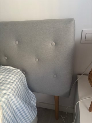 Cabecero de Cama Gris