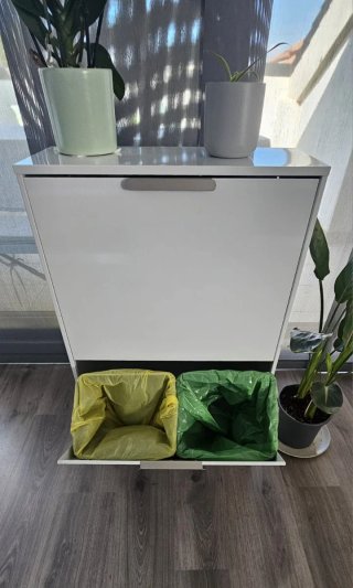 Papelera de Reciclaje con 4 Compartimentos