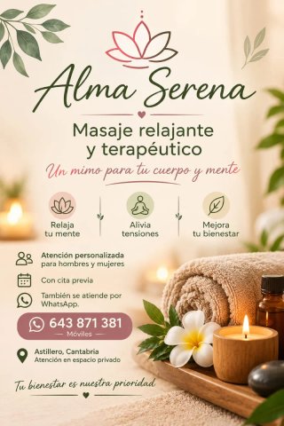 Alma Serena Masajes Relajantes y Terapéuticos para