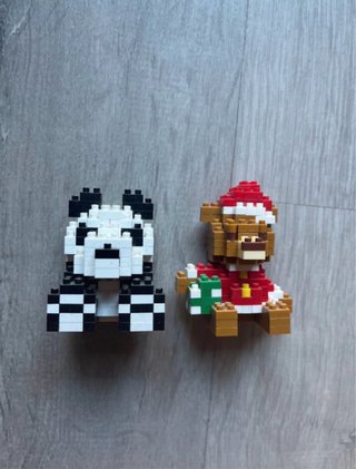 Set de 2 Figuras de Osos tipo LEGO