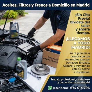 Cambios Aceites, filtros y frenos en tu casa!