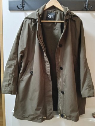 Parka Zara Verde Talla L
