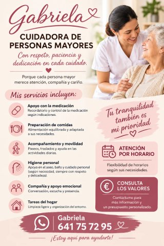 Cuidadora de personas mayores