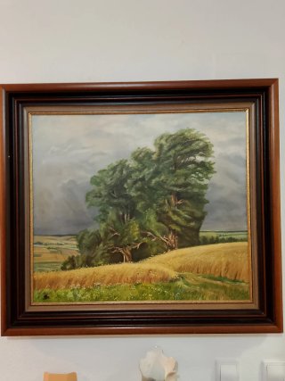Antes de la tormenta , Pintura al óleo paisaje ,