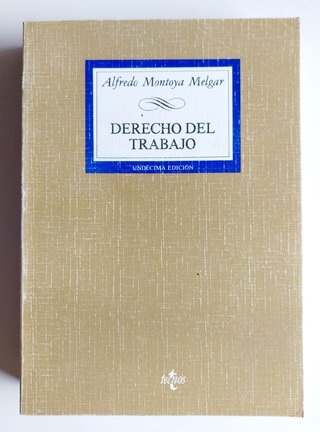 Libro Derecho Del Trabajo Alfredo Montoya Tecnos