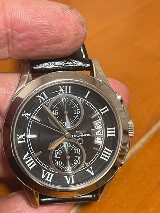 Reloj Technos Cronógrafo Esfera Negra