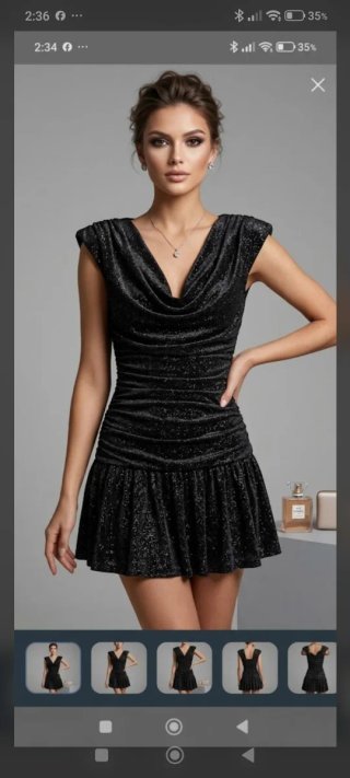 Vestido corto brillante ZW Zara