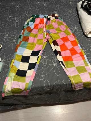 Pantalones de raso estampados