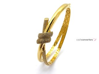 pulsera oro 18k con piedra con circonita