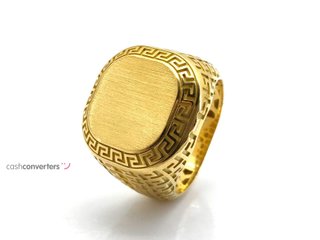 sello oro 18k con piedra con circonita