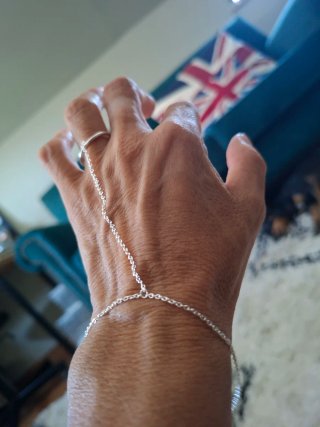Anillo Pulsera de Plata de Ley