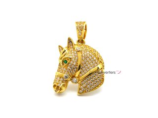 colgante oro 18k con circonita