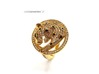 anillo oro 18k con piedra con circonita t. 16 (17,84 mm)