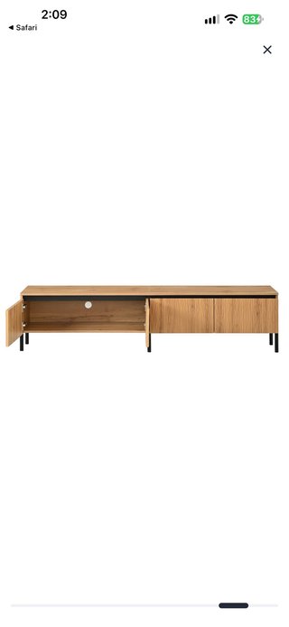 Mueble TV de madera y negro