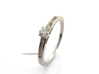 sortija oro 18k con piedra con diamante t. 13 (16,88 mm)