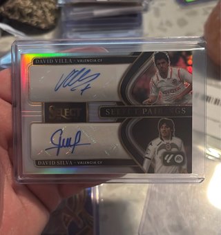Carta Dual auto firma David Villa & David Silva