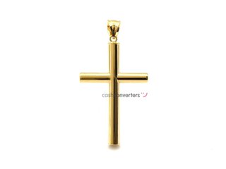 crucifijo oro 18k con circonita