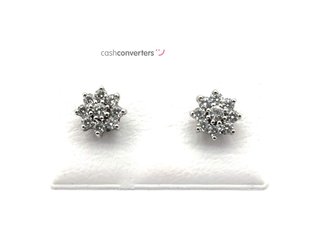 pendientes oro 18k con piedra con circonita