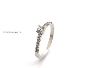 sortija oro 18k con piedra con circonita