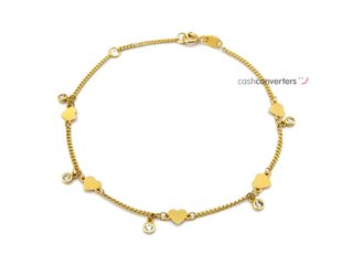 pulsera oro 18k con piedra con circonita