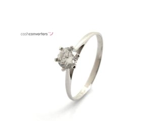 anillo oro 18k con piedra con circonita