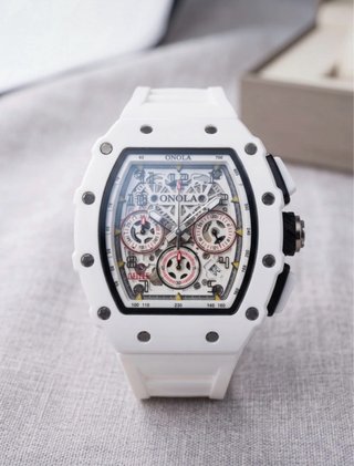 Reloj ONOLA Esqueleto Blanco