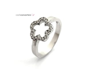 sortija plata 925mm con piedra con circonita
