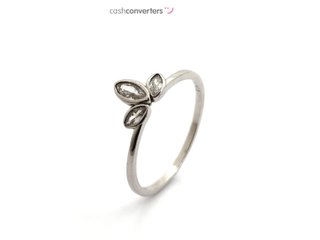 sortija plata 925mm con piedra con circonita