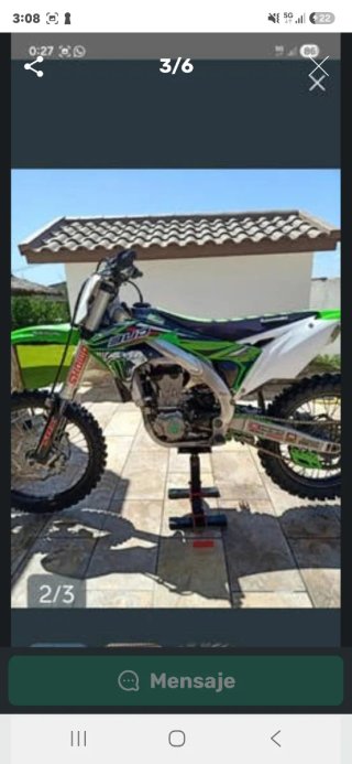 Kawasaki  KXF 450 doble  inyección barras canviada