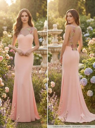 Vestido de fiesta largo rosa