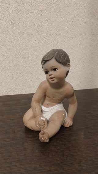 Antigua Figura del Niño Jesús Marca MR Olda