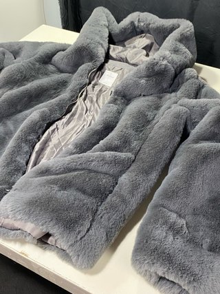 Chaqueta de Pelo Sintético Subdued Gris