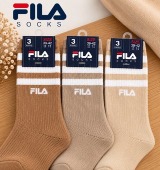 Pack 3 Pares Calcetines FILA Tonos Tierra