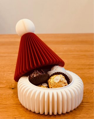 Cuenco decorativo con sombrero de Navidad