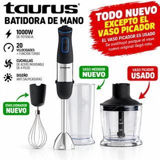 Batidora Taurus 1000W con Accesorios