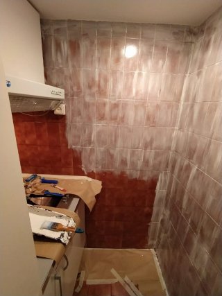 Pintar cocina, baño, repintar azulejos